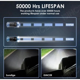 LLK LED Light Bar  2 PCS 4 inch 6000LM Work Flood Pods Offroad Driving Fog Lamp Jeep