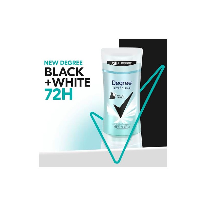 Degree UltraClear Black + White Antiperspirant Deodorant 2.6 oz, 4