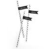 Black Dots Paper Straws with Cheers Flags - 24 Count