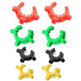 PZRT 8pcs Plastic Joint Clips 4 Sizes (14mm 19mm 24mm 29mm) Lab Keck Clamp #14#19#24#29 Keck Clips Laboratory Clamp, Ground Clip 4 Mixed Color