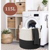 Echueuey XXXXL Extra Large blanket basket with lid 21"x21"x18" blanket