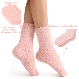 Fuzzy Socks Cozy Fluffy Plush Bed Socks Soft Home Sleeping Socks Winter Warm Socks For Women Christmas Gift