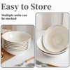 Orkim 6 Pack White Ceramic Bowls, 7 Inch Wide Shallow