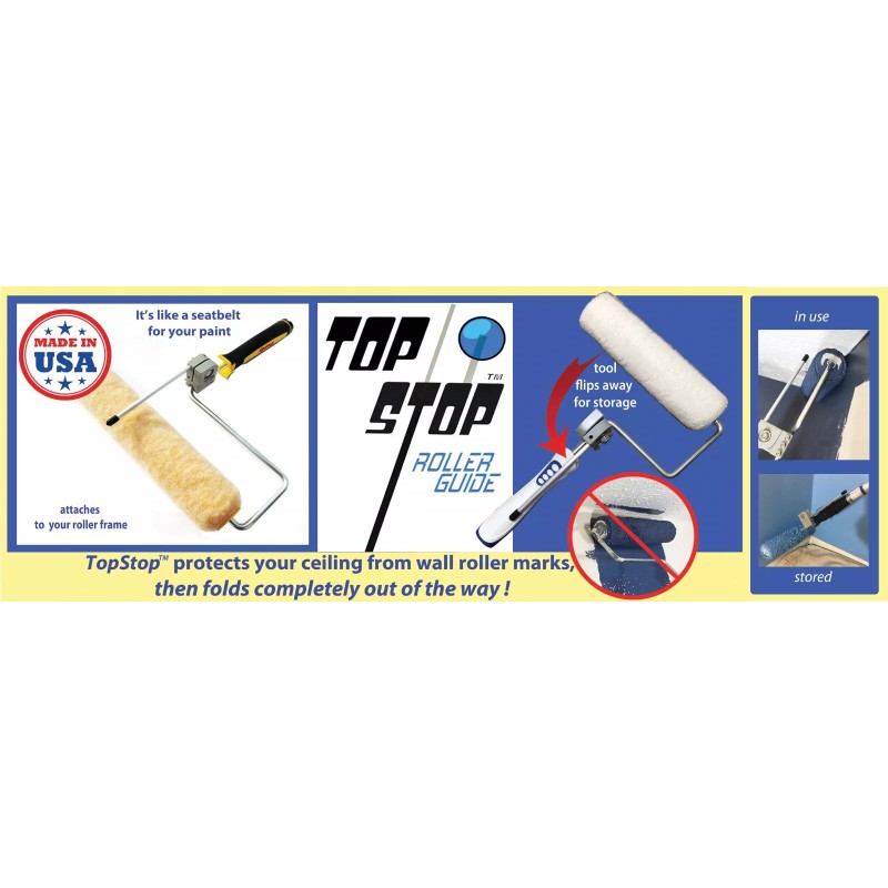 TopStop Roller Guide- NOT a gimmick PREVENTS PAINT FROM hitting