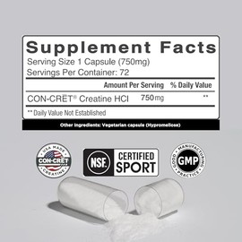 ConCret, 72 Capsules, Micro-Dosing Creatine