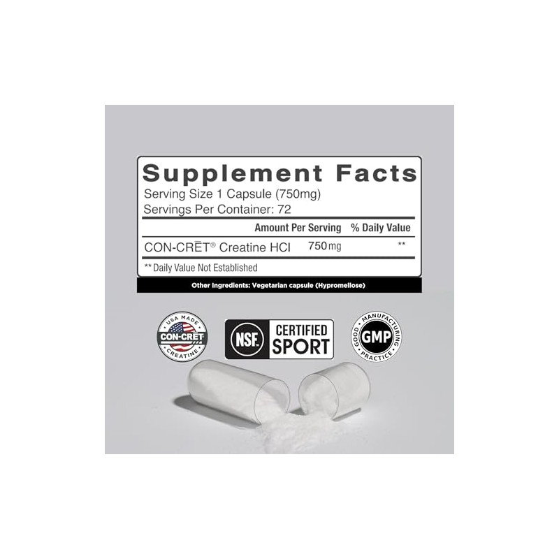 ConCret, 72 Capsules, Micro-Dosing Creatine