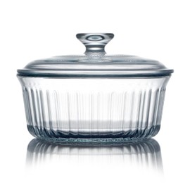 NUTRIUPS 1.6QT Round Glass Casserole Dish with Glass Lid, Borosilicate Glass, Round Casserole Dish for Oven, Glass Baking Dish with Lid