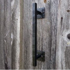 Hearth Creek 12" Rustic Black Barn Door Handle Pull for DIY Sliding Barn Door Hardware