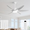 Sofucor 54 Inch Ceiling Fans with Lights-Outdoor White Ceiling Fan