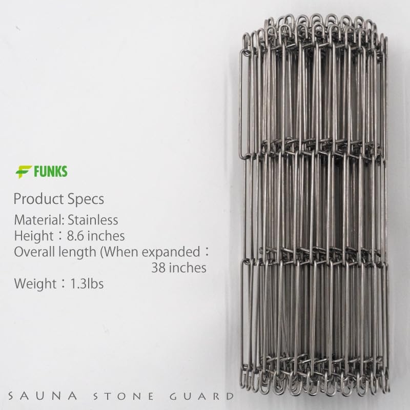 FUNKS Sauna Stone Basket Holder Cage Stoves Stainless (22cm)