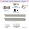 Lwiiom Double Curtain Rods with Aluminum Bouquet Brackets and End