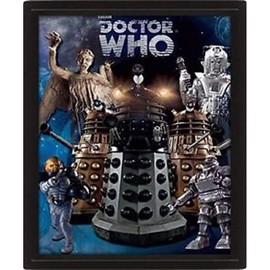 Doctor Who Aliens 3D Lenticular Poster, Multi-Colour, 10 x 8-Inch