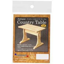 コバアニ模型工房 1/12 アンティークカントリーテーブル 木製組立キット WF-025