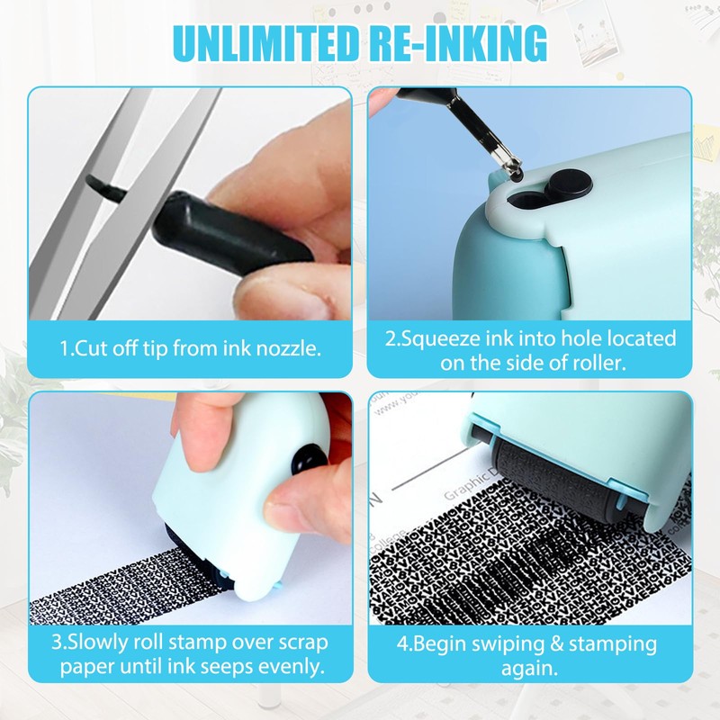 Data Defender Roller Stamp, Identity Theft Protection Roller Stamps, Address