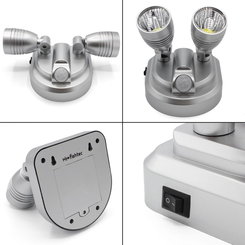 FISHTEC ® Double Spot 180° Adjustable Outdoor Light 500 Lumen