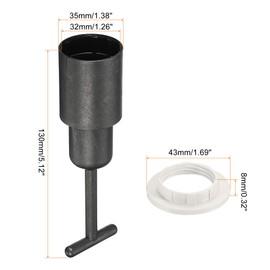 sourcing map 10pcs E14 Socket Ring Removal Tool T Type with Lampshade White