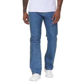 MZNBURAM Men's Stretch Regular Fit Bootcut Flared Jeans Cotton Fashion Comfort Flex Waist Denim Pants (30, A#Light Blue)