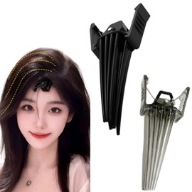 前髪クリップ 前髪たちあげクリップ 2個入り 根元立ち上げクリップ ヘアピン 前髪 自然 痕跡がない 毛量向上 薄毛改善 長髪 短髪 男女兼用