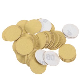 Kozelo 50pcs No Hole Sanding Discs- [ 1 Inch 180 Grit ] Round Hook and Loop Grip Sanding Pads Sheet for Wood Metal Polishing Use| Aluminum Oxide & Zirconium Oxide Sandpaper