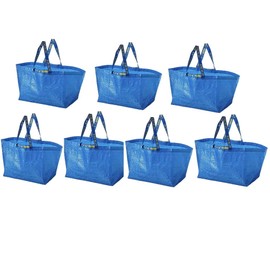 Carrier Storage Bag Frakta, 7 pcs. Set, Elegant Blue color, Shopping and transportation Bag. Large size 21 ¾x14 ½x13 ¾ "/19 gallon heavy-duty carrying handles durability, and convenience!
