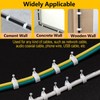 100PCS Round Cable Clips, 8MM Electrical Cable Wall Clip Nail