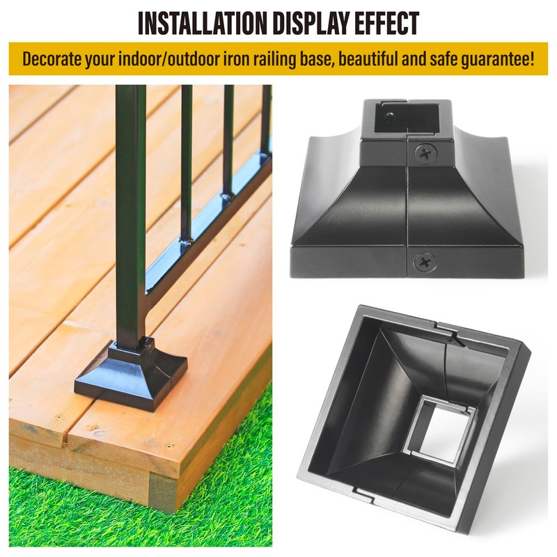 Epcee 4pcs Post 1" Aluminum Deck Post Base Cover, Post