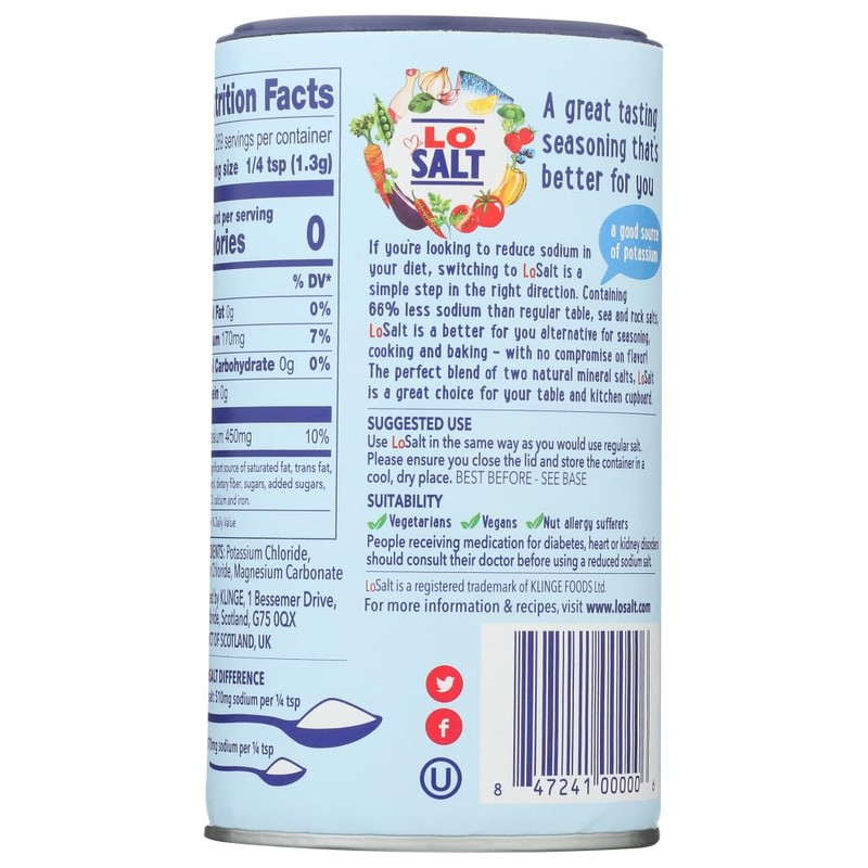LOSALT SALT REGULAR, 12.35 OZ