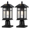 Brilvibera Solar Post Lights 2 Packs, Waterproof Post Lantern with