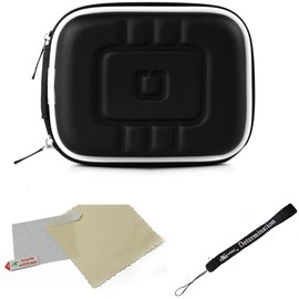 Black EVA Protective Cube Carrying Case with Mesh Pocket for Canon Power Shot Digital Camera