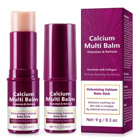 APUUFYQC Calcium Multi Balm Stick - 2 Pack, Wrinkle Repair & Firming Balm, Collagen Infused Face Stick, Intense Hydration for Deep Wrinkles on Eye, Anti-Aging & Lifting Care, 0.6 Oz