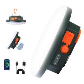 10000mAh Rechargeable Tent Light 3 Lighting Modes, 4000LM LED Portable Camping Lantern, IPX5 Waterproof, 30W Hanging Tent Light with Magnet, for Emergency & Gift