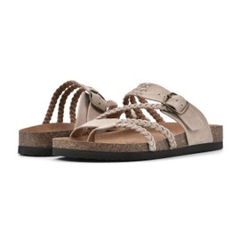 WHITE MOUNTAIN Women's Hayleigh Sandal, Sandal Wood/Suede, 8 M