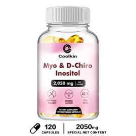 Coolkin Myo-Inositol and D-Chiro Inositol - 40:1 Blend to Support Female Hormone Balance and Healthy Ovarian Function Support - Women's Health - 60/120 Capsules - quantity: 120 Capsules
