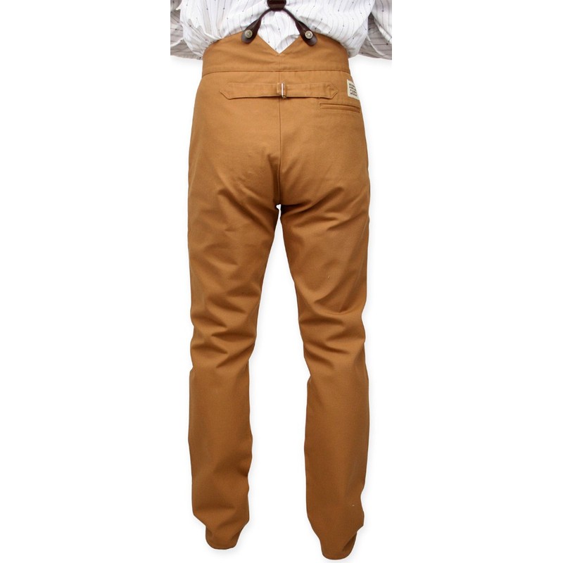 Historical Emporium Men's High Waist Classic Canvas Work Trousers, Victorian