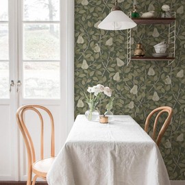 A-Street Prints Pirum Yellow Pear Wallpaper