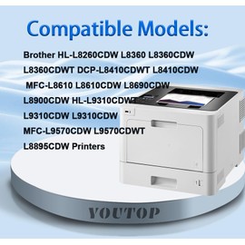 YOUTOP DR-431CL DR431CL Drum Unit DR-431 DR431 Imaging Unit Replacement for Brother HL-L8260CDW L8360 L8360CDW L8360CDWT DCP-L8410CDWT L8410CDW MFC-L8610 L8610CDW Printer