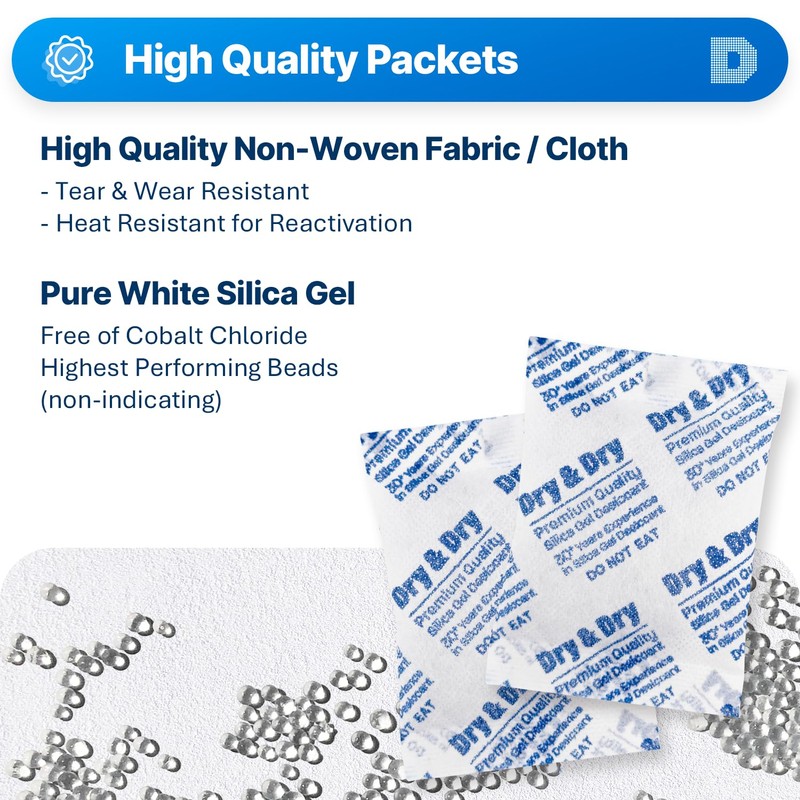 Dry & Dry 20 Gram [20 Packets] Silica Gel Packets