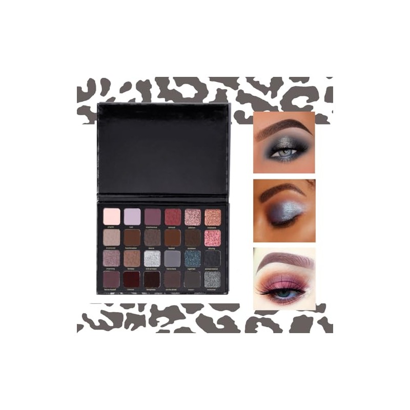 MAFFICK Paleta de Sombras de Ojos, 24 Colores, Acabado Mate