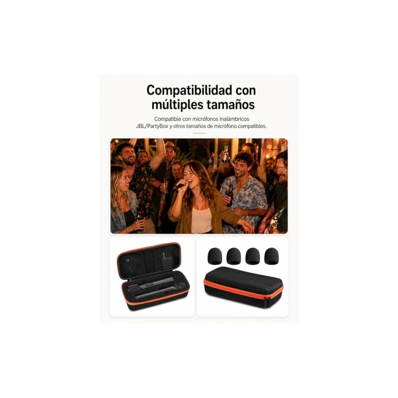 Funda de Micrófono Inalámbrico, Estuche de Transporte para Micrófonos