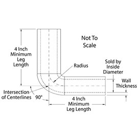 Pegasus E90.102-BLACK, Black Silicone Hose, 4.00" I.D. 90 degree Elbow, 4" Legs (no logo)