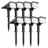 T-SUN 8 PACK Solar Lights Wall Light Outdoor Waterproof Garden
