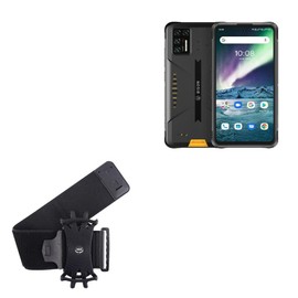 BoxWave Holster Compatible with Umidigi Bison 2021 - ActiveStretch Sport Armband, Adjustable Armband for Workout and Running - Jet Black