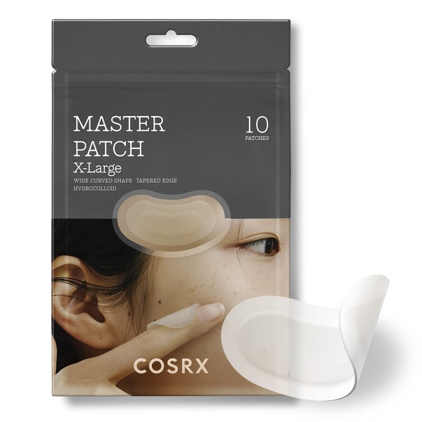 COSRX Master Patch Large 10 Patches | Spot Treatment for Nose, Forehead, Chin | Contour Large Shaped Easy Pimple Treatment | Face & Body Quick and Effective A.D.F. Hydrocolloid | Korean Skincare