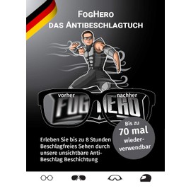 opti-kos FogHero - the anti-fog cloth for glasses, visors and much more Microfibre cleaning cloth for glasses