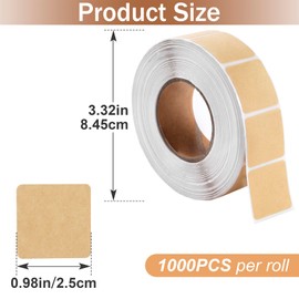 BEIQIYA 1000pcs Target Pasters, Self-Adhesive Paper Shooting Stickers, 0.98in Square Roll Cardboard Targets Repair Patches for USPSA, IPSC, IDPA Shooting Practice