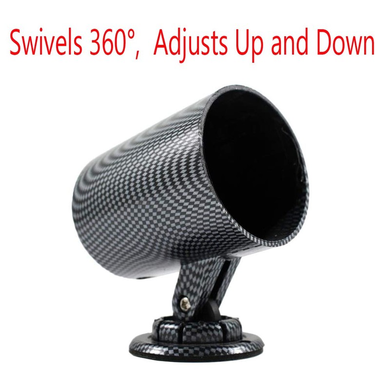 Mintice 2" 52mm Universal Carbon Fiber Single Hole Dashboard Cup