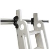 DIYHD 4FT Stand Up Black Rolling Library Hardware,Telescope Sliding Ladder