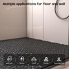 Adolif Pebble Tile for Shower Floor, Black Pebble Mosaic Backsplash