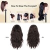 XFSRG 30 cm Pferdeschwanz Haarteil mit Kordelzug und welligem Design