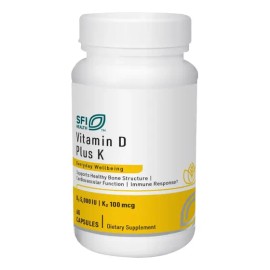 Suplemento Vitamina D Más K Klaire Labs Cápsulas Nutricional 60 unidades